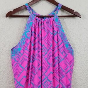 Alice & Trixie Pink and Blue Graphic Maxi Dress